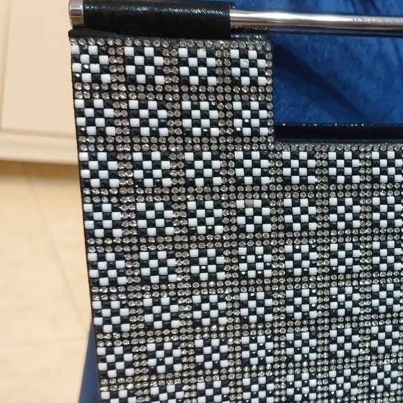 NINA Glittering Beaded Pattern Clutch Party Bag Handbag - Picture 6 of 15